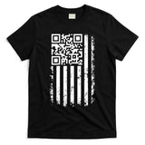 Funny Qr Scan Me President Trump 45 47 Dancing Code Flag T-Shirt