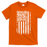 Funny Qr Scan Me President Trump 45 47 Dancing Code Flag T-Shirt
