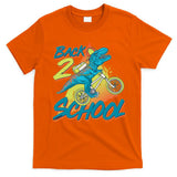 Funny Retro 80's 90's Back To 2 School TRex Dinosaur Bike T-Shirt