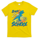 Funny Retro 80's 90's Back To 2 School TRex Dinosaur Bike T-Shirt