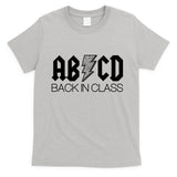 Funny Rocker ABCD Back In Class Back To School T-Shirt