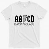 Funny Rocker ABCD Back In Class Back To School T-Shirt