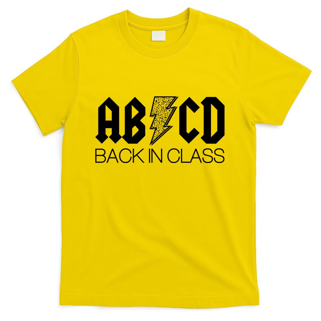 Funny Rocker ABCD Back In Class Back To School T-Shirt