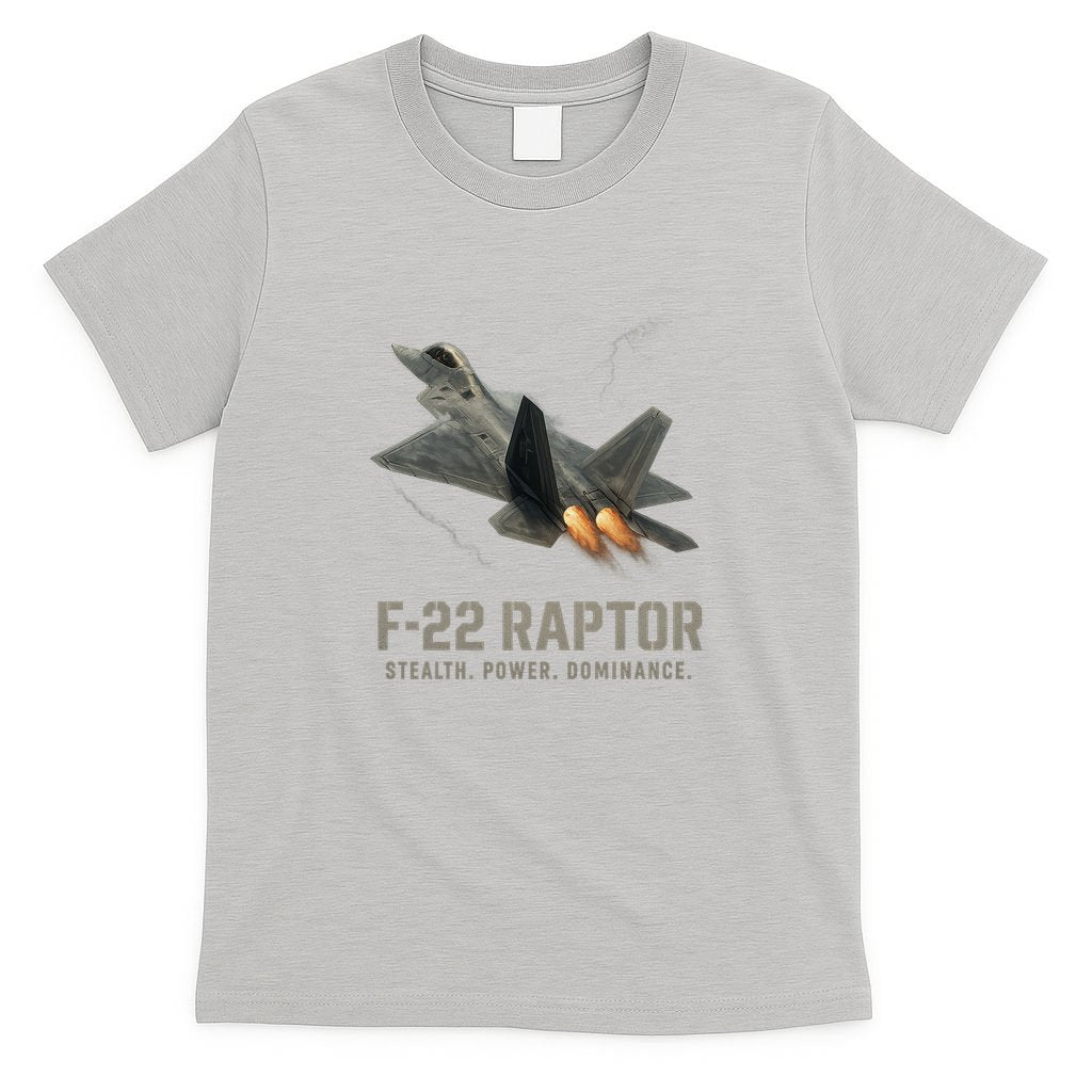 F-22 Raptor Banking Through Storm Clouds T-Shirt