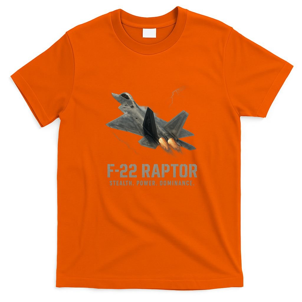 F-22 Raptor Banking Through Storm Clouds T-Shirt