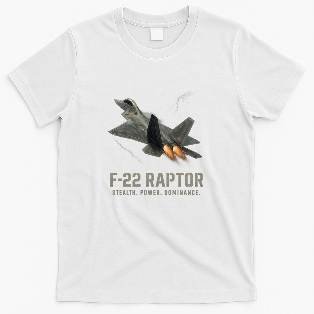 F-22 Raptor Banking Through Storm Clouds T-Shirt