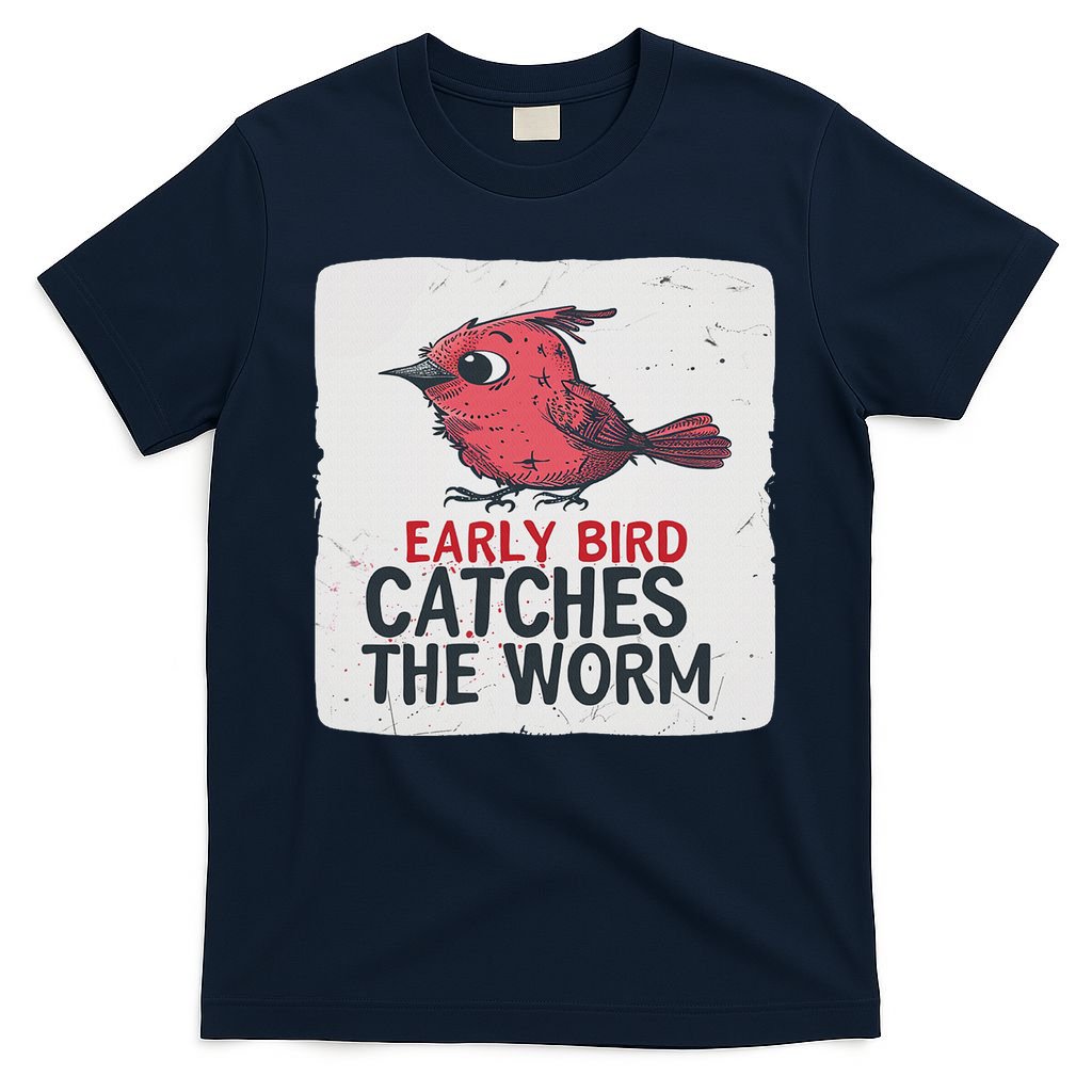 Funny Red Early Bird Costume For Worm Idiom Speech Lovers T-Shirt