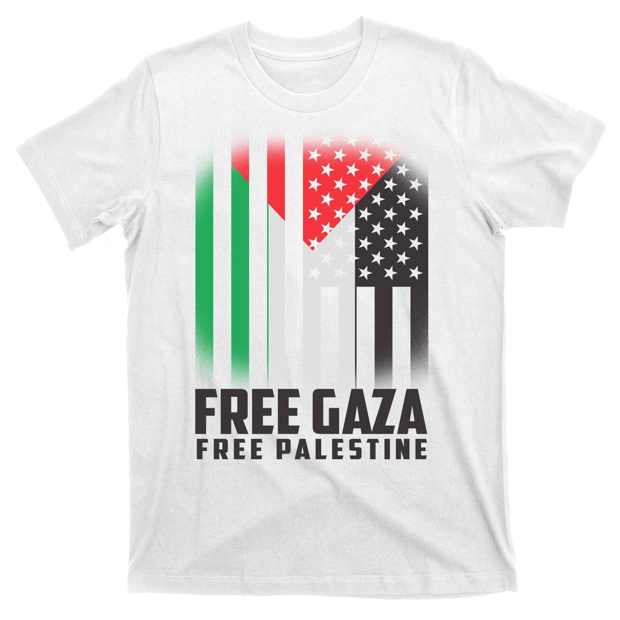 Free Gaza Free Palestine US Palestine Flag colors T-Shirt
