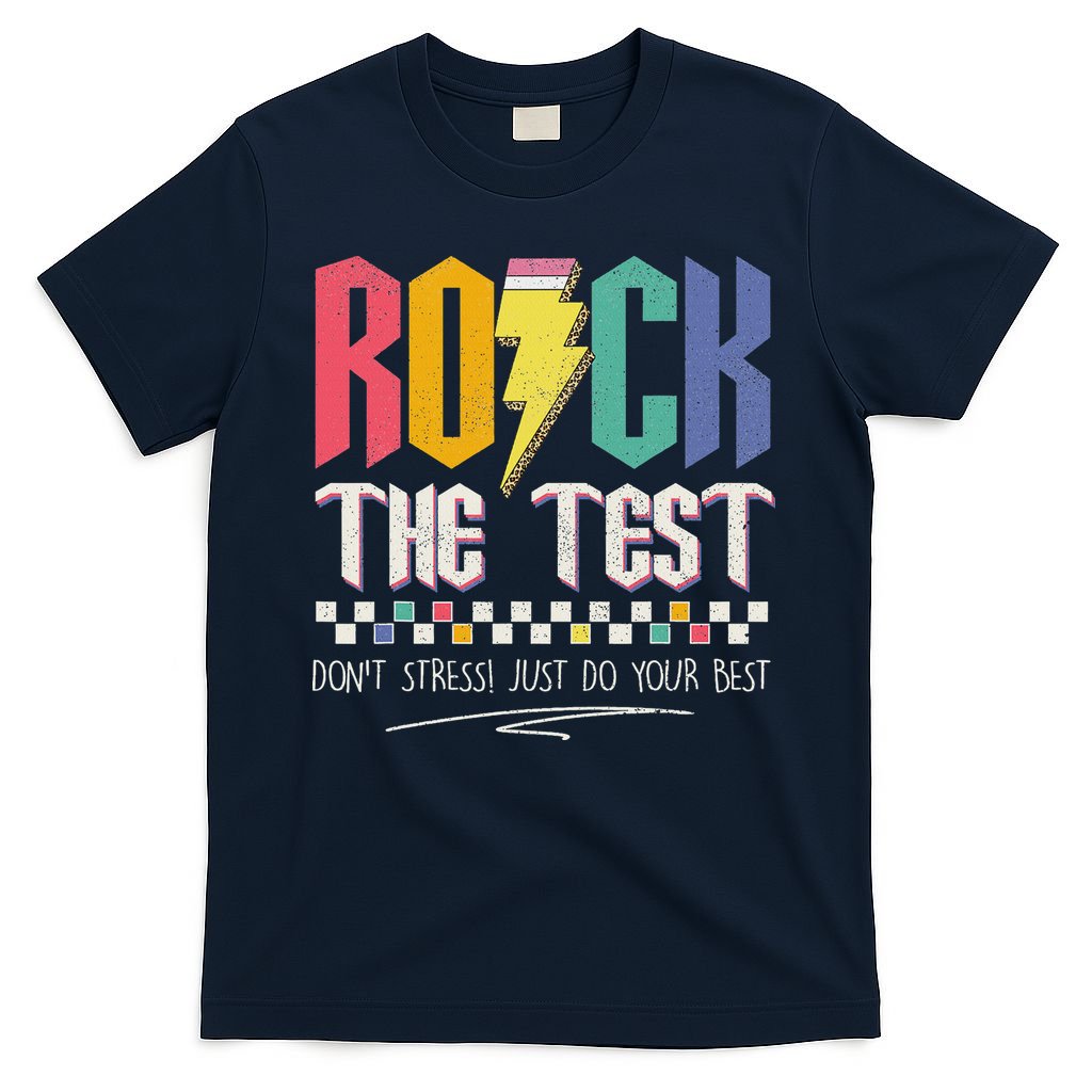 Funny Rock The Test Don't Stress Testing Day Teacher Student T-Shirt