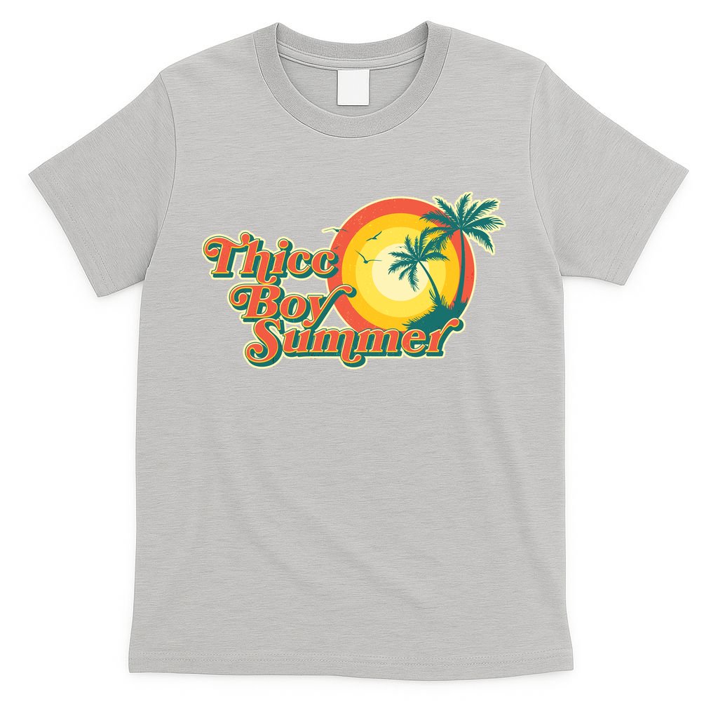 Funny Retro Thicc Boy Summer T-Shirt