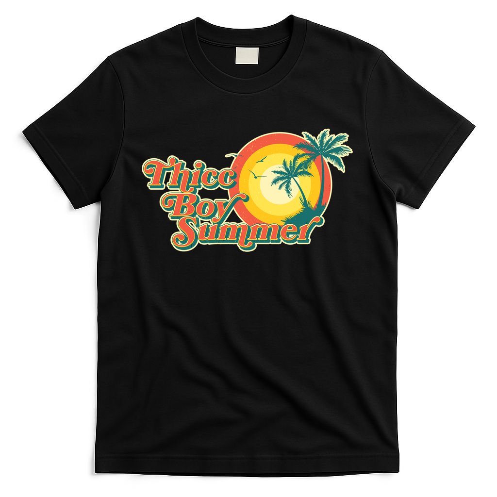 Funny Retro Thicc Boy Summer T-Shirt