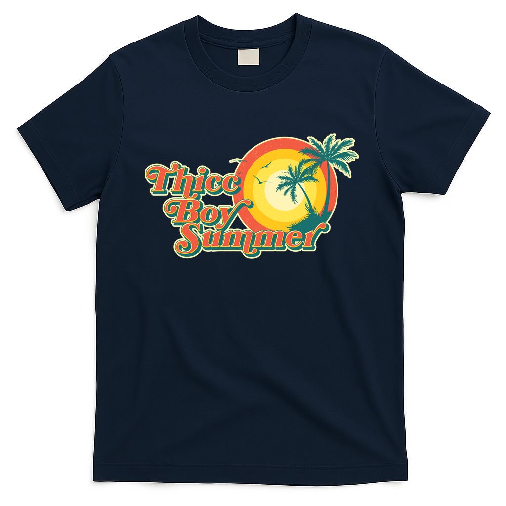 Funny Retro Thicc Boy Summer T-Shirt