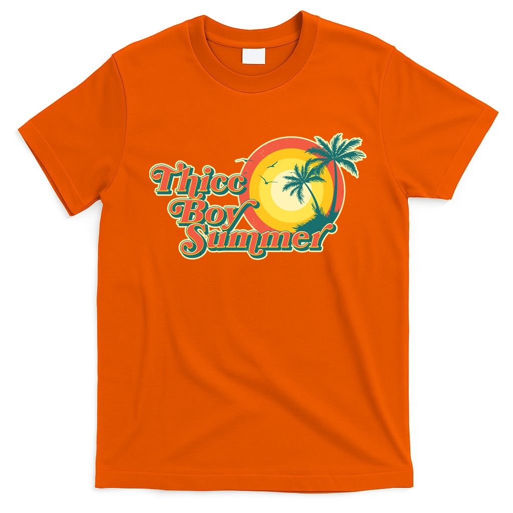 Funny Retro Thicc Boy Summer T-Shirt