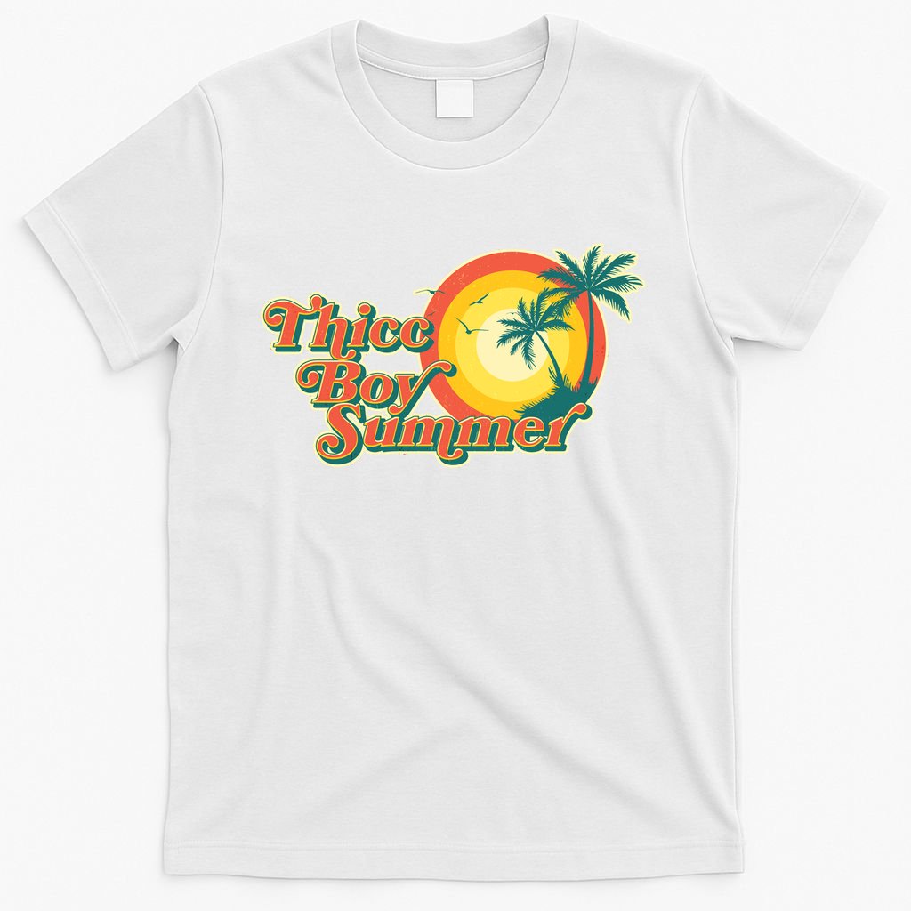Funny Retro Thicc Boy Summer T-Shirt