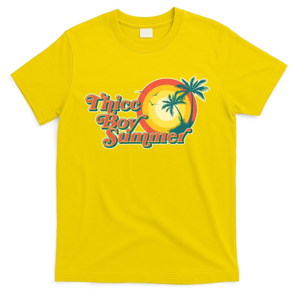 Funny Retro Thicc Boy Summer T-Shirt