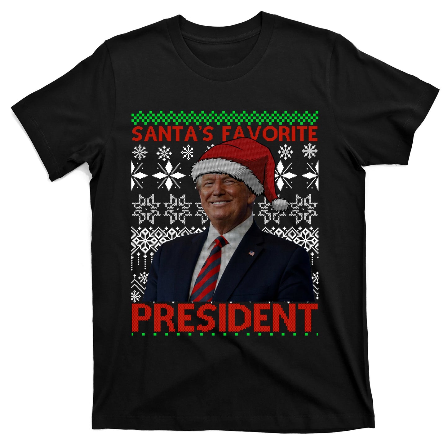 Funny SantaS Favorite President Trump Hat Christmas 2024 Gift T-Shirt