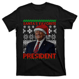 Funny SantaS Favorite President Trump Hat Christmas 2024 Gift T-Shirt