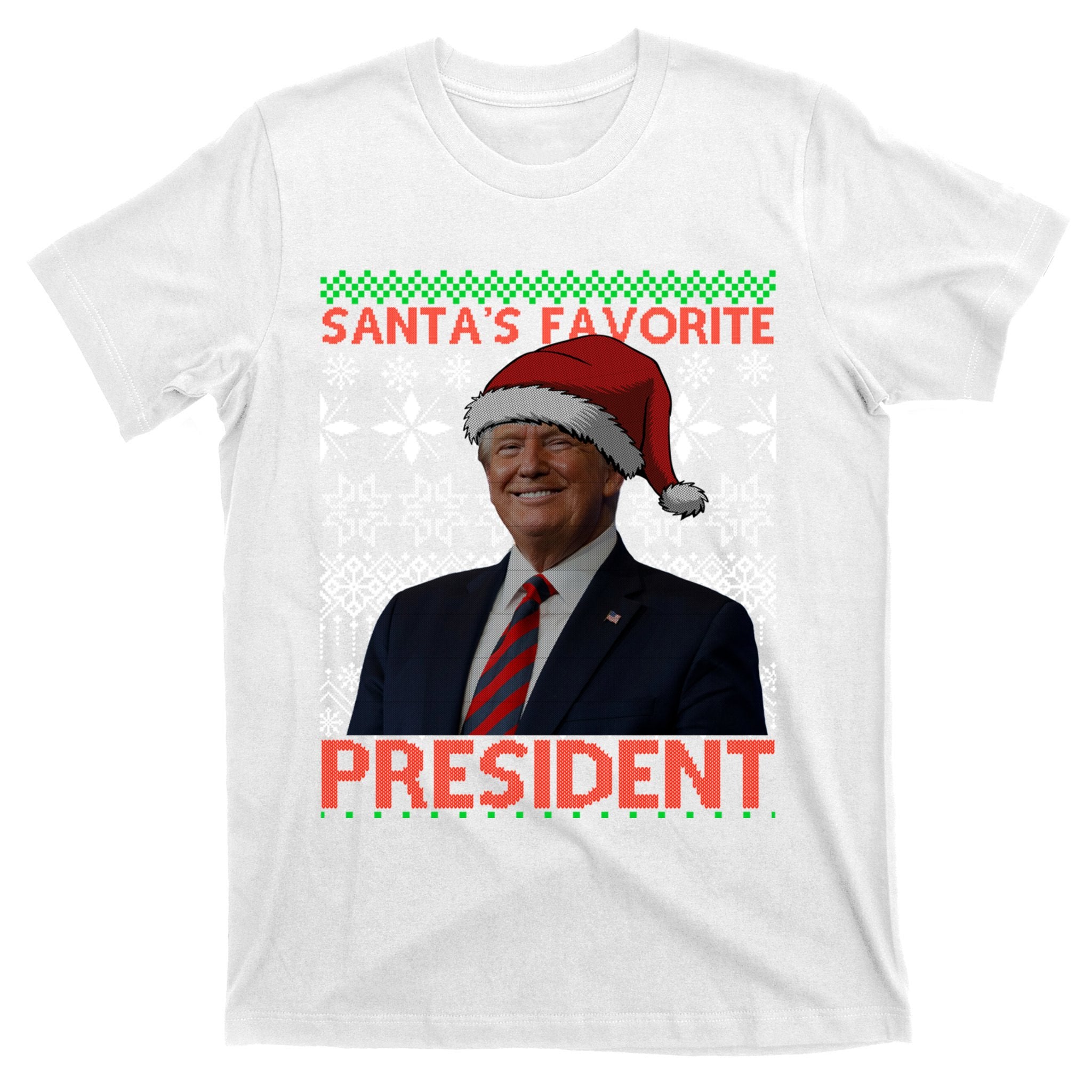 Funny SantaS Favorite President Trump Hat Christmas 2024 Gift T-Shirt