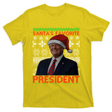 Funny SantaS Favorite President Trump Hat Christmas 2024 Gift T-Shirt