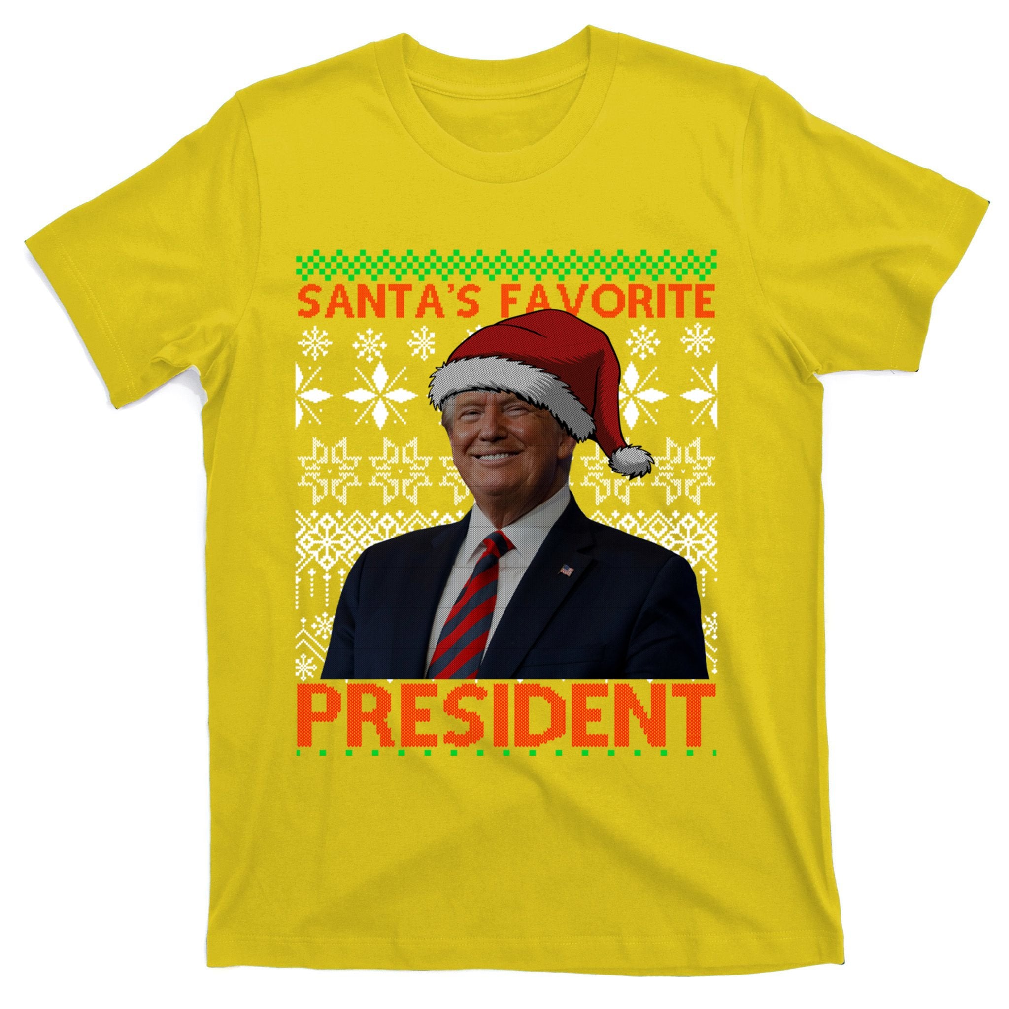 Funny SantaS Favorite President Trump Hat Christmas 2024 Gift T-Shirt