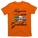 Funny Sunflower Grandma Happiness Is Being A Mom And Grandma T-Shirt