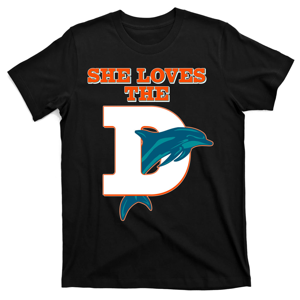 Funny She Loves The D Miami Football Fan T-Shirt
