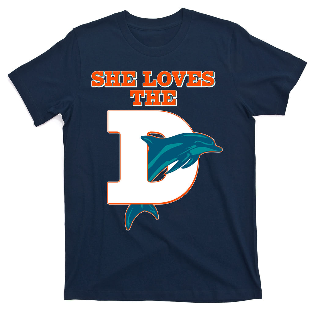 Funny She Loves The D Miami Football Fan T-Shirt