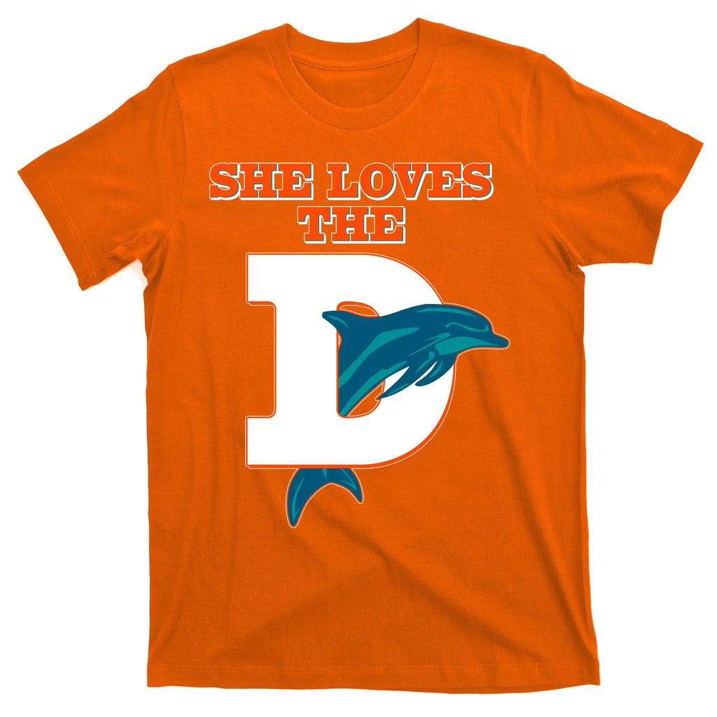 Funny She Loves The D Miami Football Fan T-Shirt