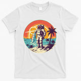 Funny Summer Time Surfing Astronaut T-Shirt