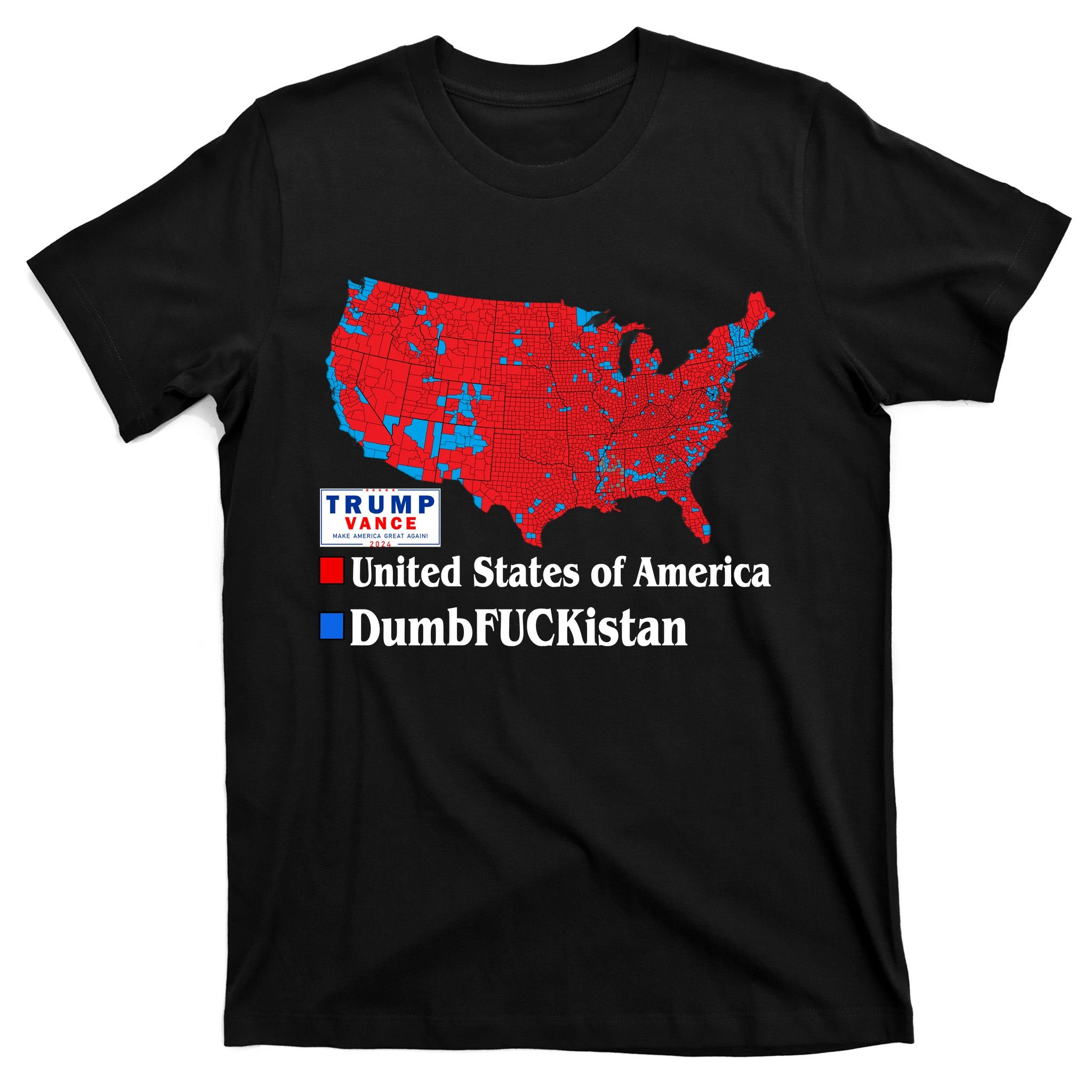 Funny Trump 2024 Electoral Landslide Map T-Shirt