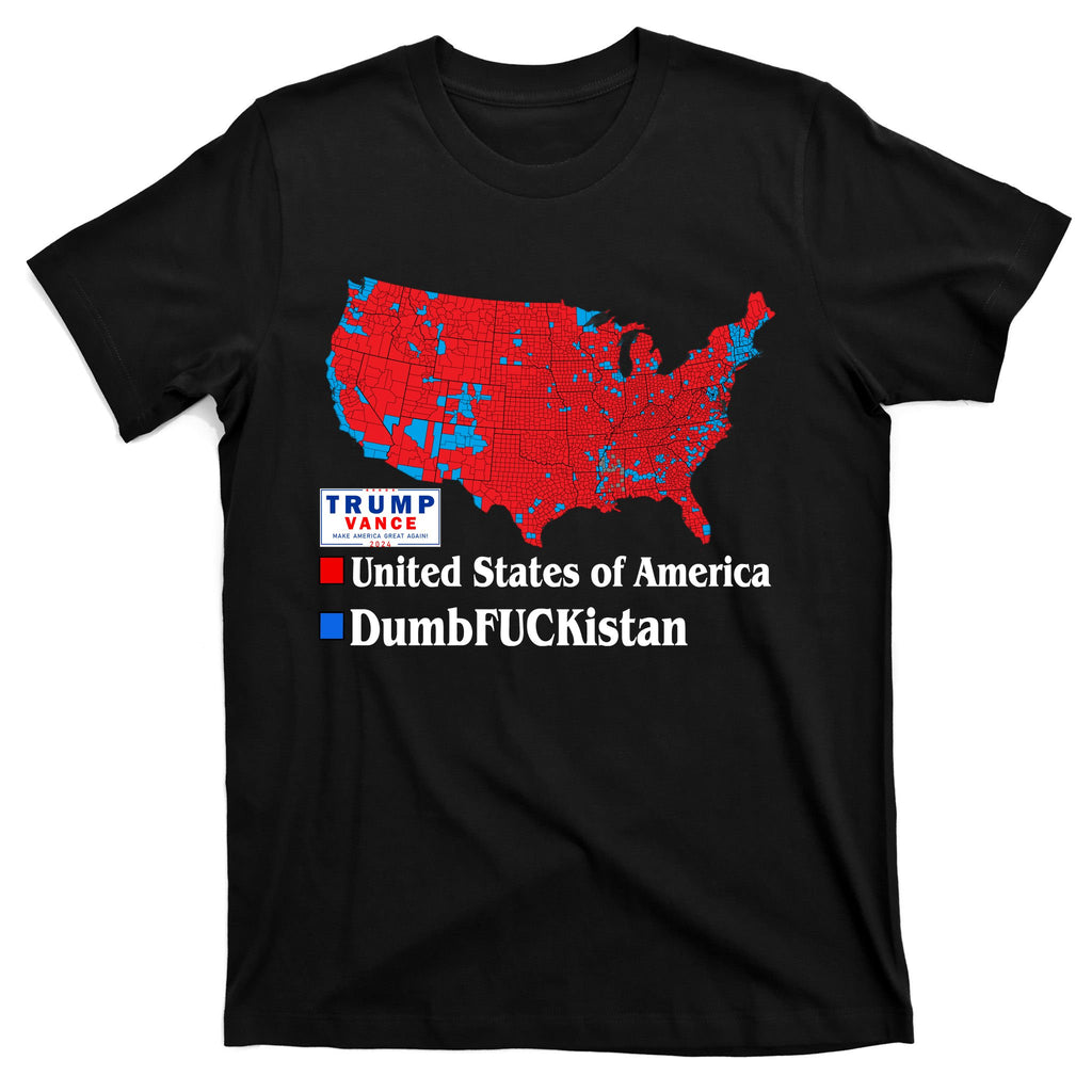 Funny Trump 2024 Electoral Landslide Map T-Shirt