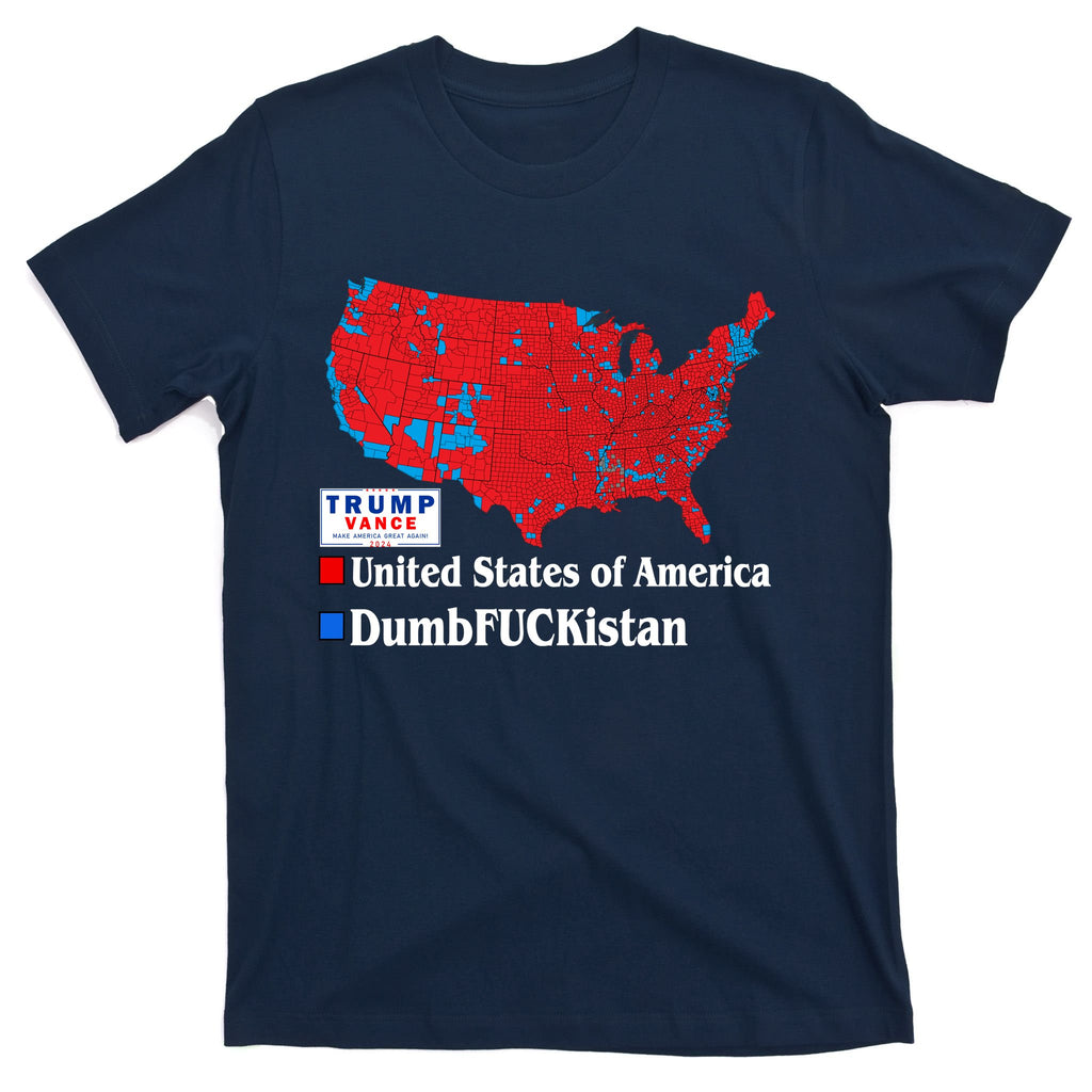 Funny Trump 2024 Electoral Landslide Map T-Shirt