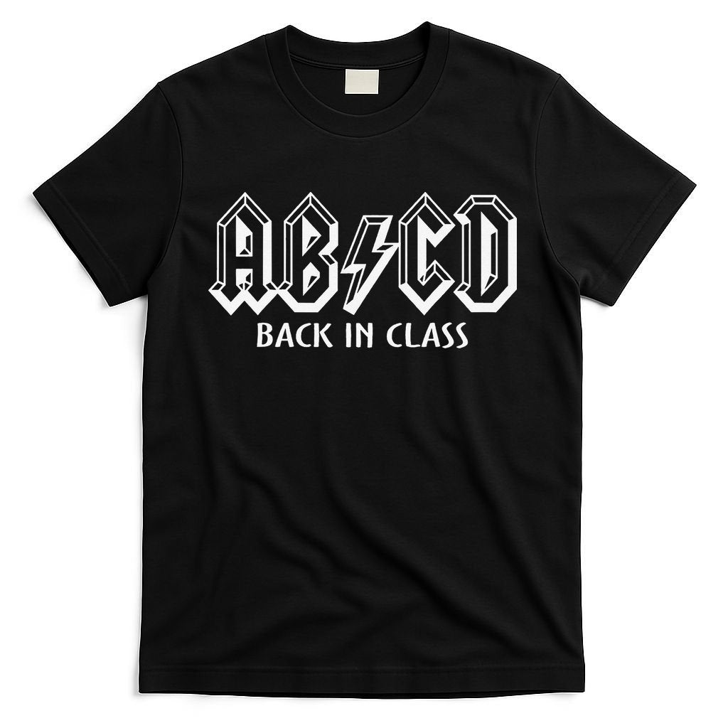Funny Teacher ABCD Rocks Back To School Back In Class ABCD T-Shirt