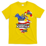 Funny Trump American Flag Canada Greenland Gulf Map On Back T-Shirt