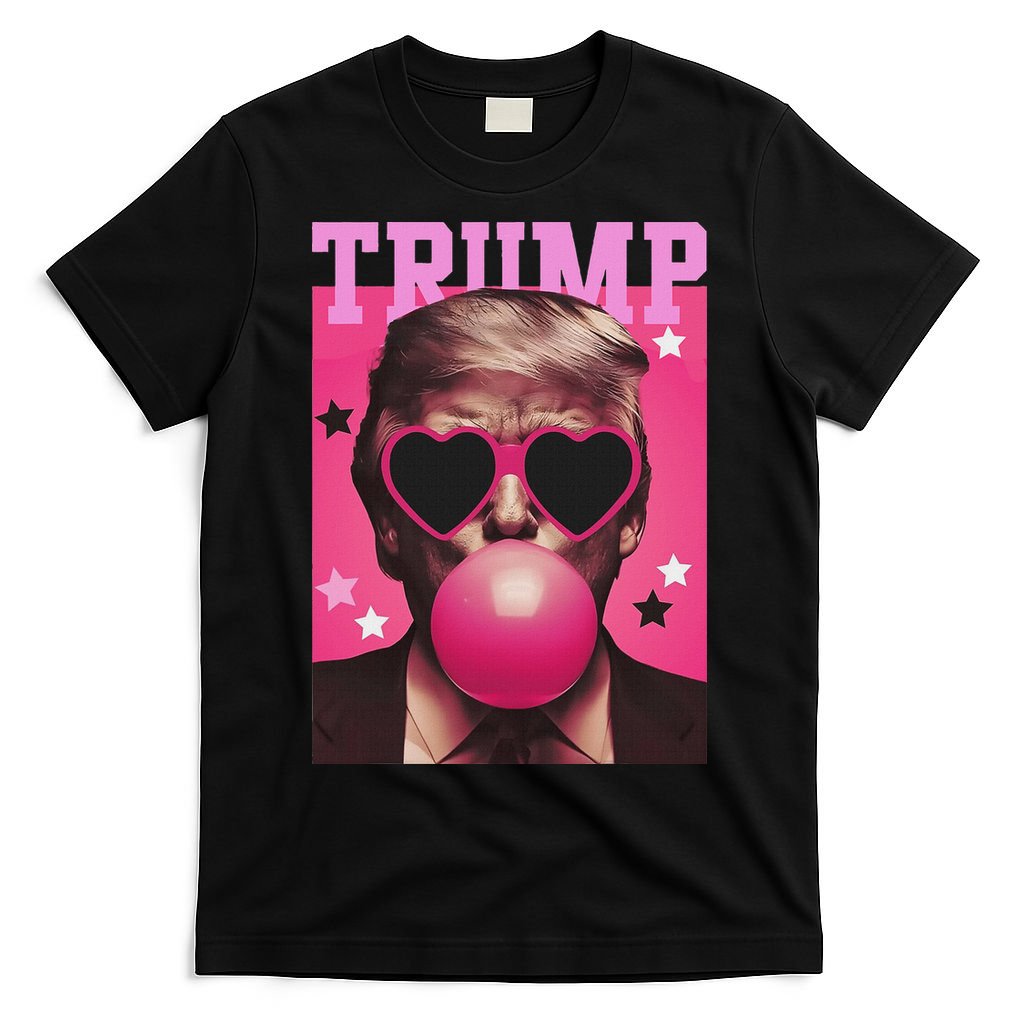 Funny Trump B.U.B.B.L.E Gum Sunglass Heart T-Shirt
