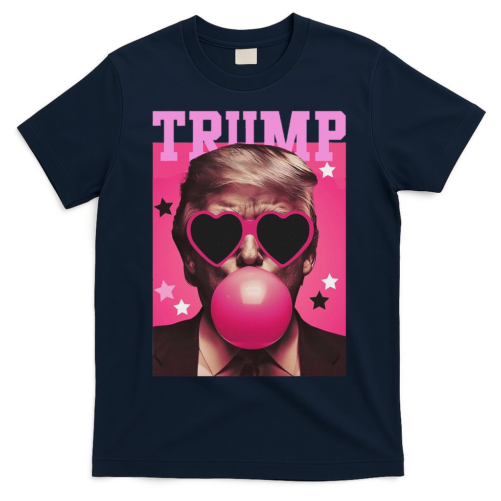 Funny Trump B.U.B.B.L.E Gum Sunglass Heart T-Shirt