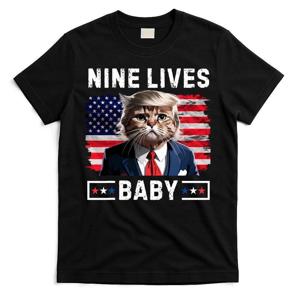 Funny Trump Cat 9 Lives Baby Nine Lives Cat T-Shirt