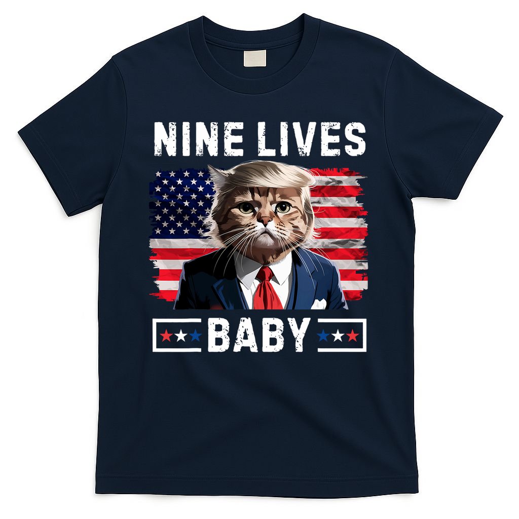 Funny Trump Cat 9 Lives Baby Nine Lives Cat T-Shirt