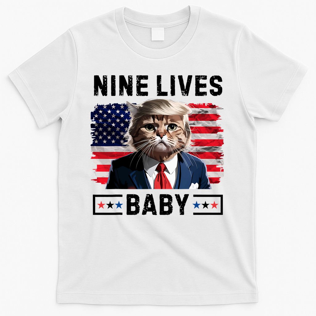Funny Trump Cat 9 Lives Baby Nine Lives Cat T-Shirt