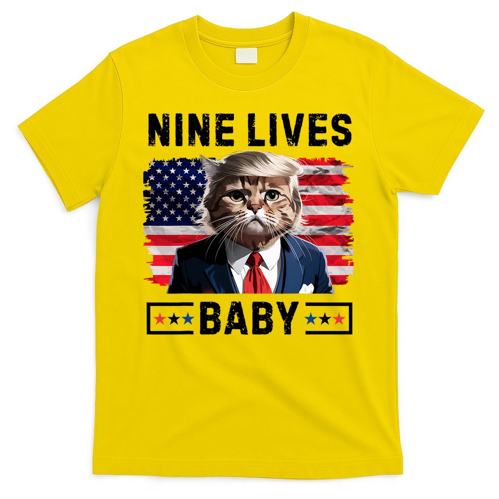 Funny Trump Cat 9 Lives Baby Nine Lives Cat T-Shirt