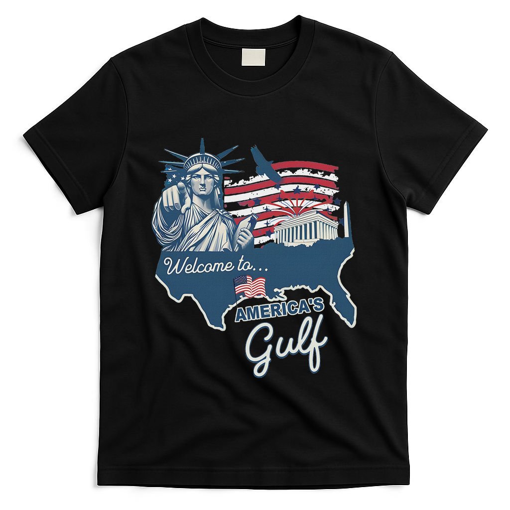 Funny Trump Mexico America Retro Welcome To AmericaS Gulf T-Shirt