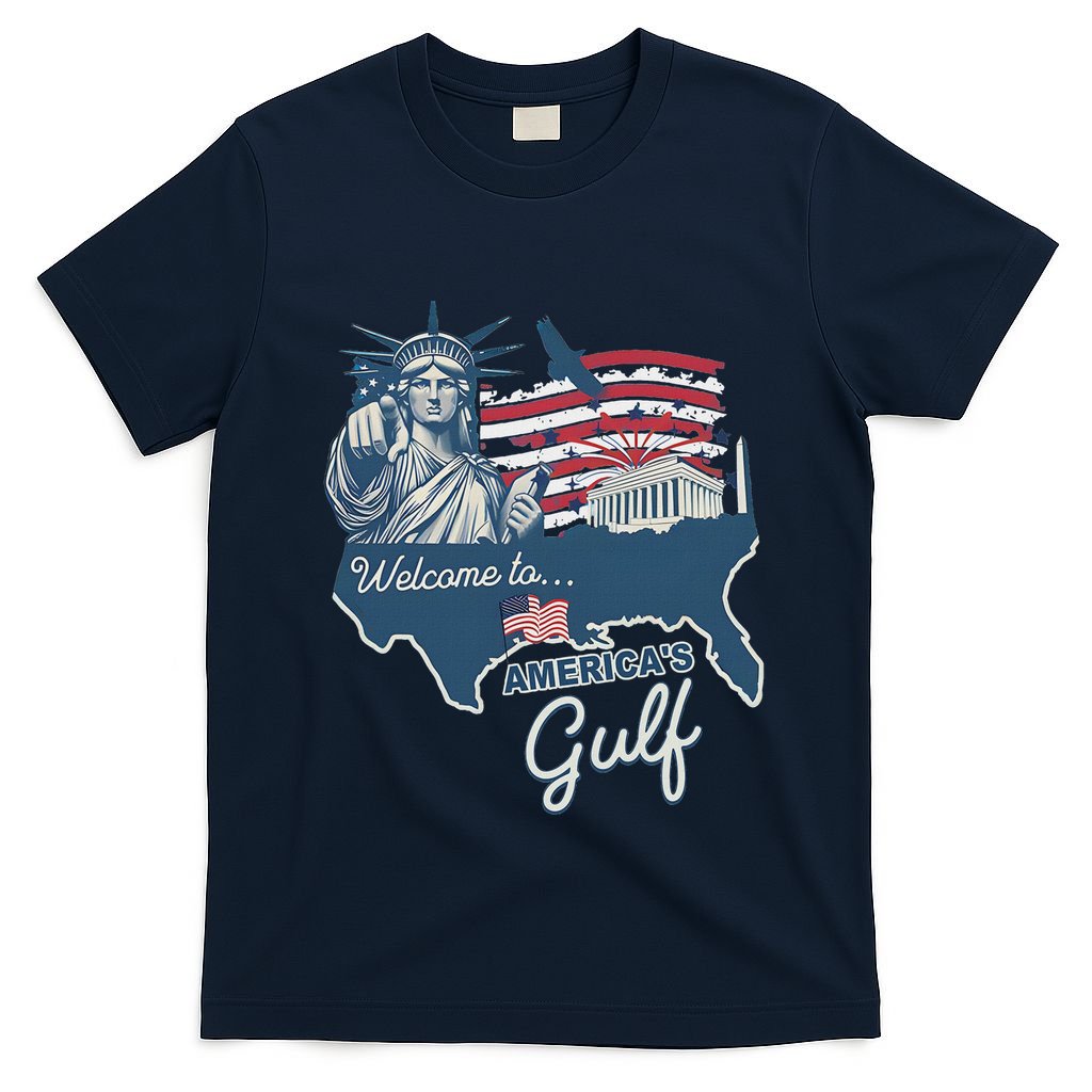 Funny Trump Mexico America Retro Welcome To AmericaS Gulf T-Shirt