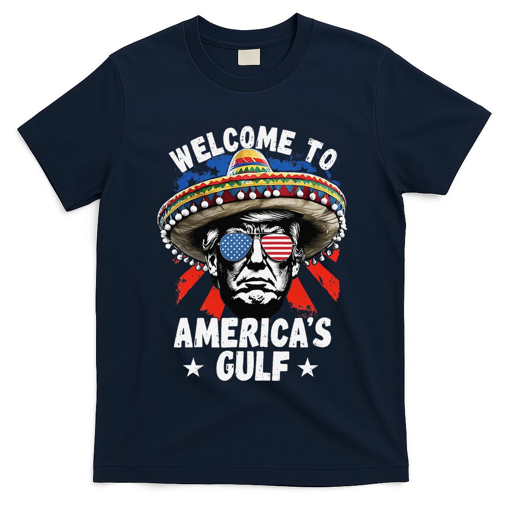 Funny Trump Mexico America Retro Welcome To AmericaS Gulf T-Shirt