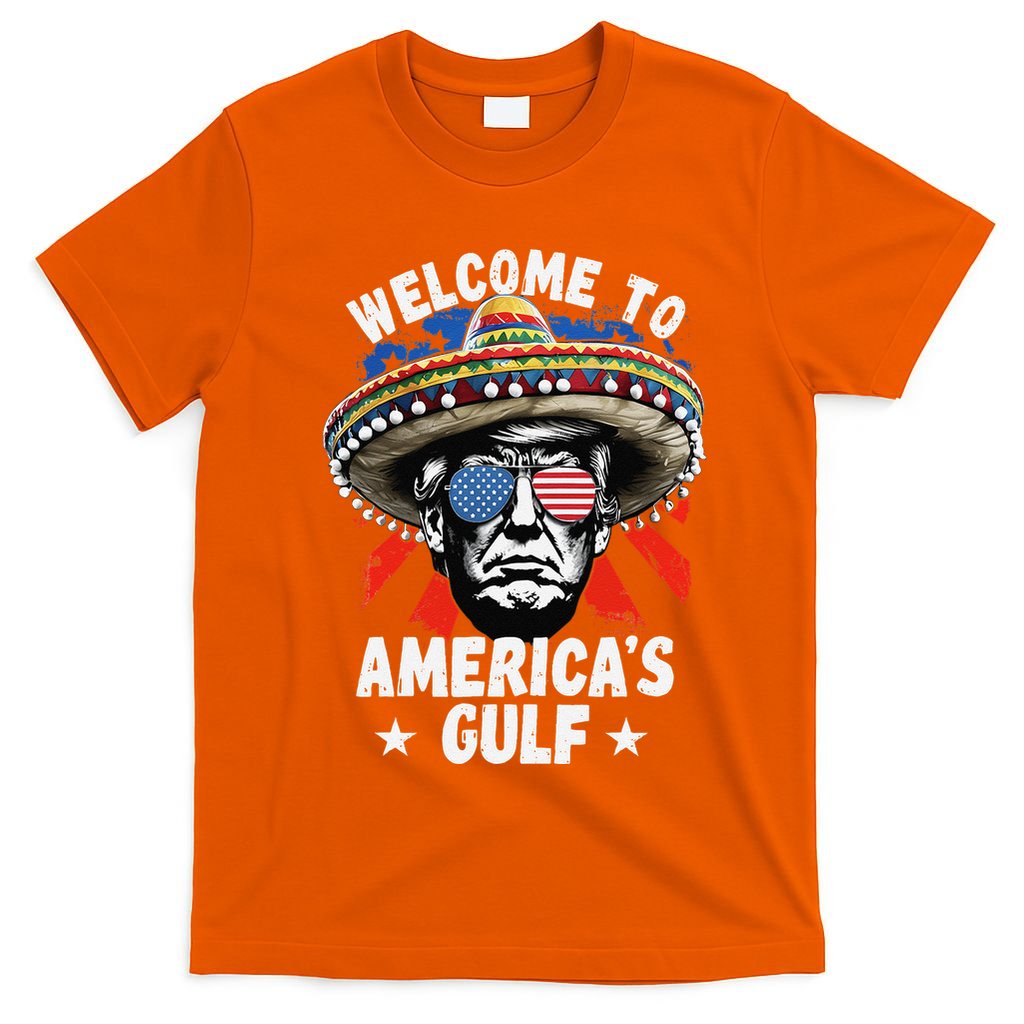 Funny Trump Mexico America Retro Welcome To AmericaS Gulf T-Shirt