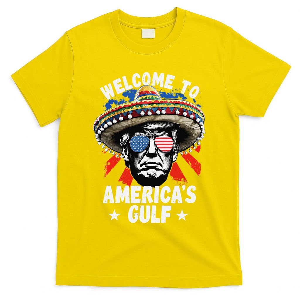 Funny Trump Mexico America Retro Welcome To AmericaS Gulf T-Shirt