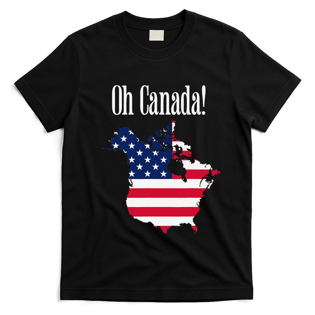 Funny Trump Oh Canada! Usa Canada Map 51st State T-Shirt