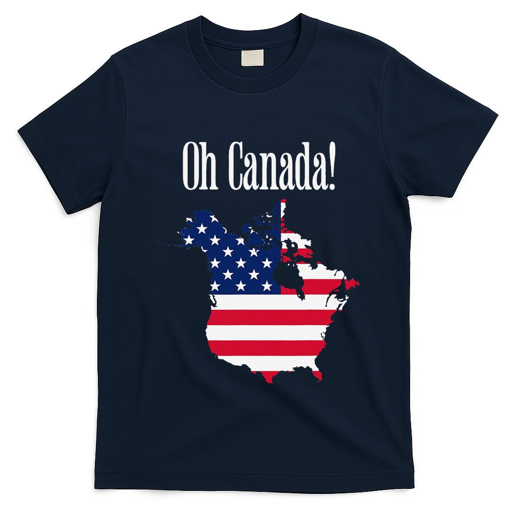 Funny Trump Oh Canada! Usa Canada Map 51st State T-Shirt