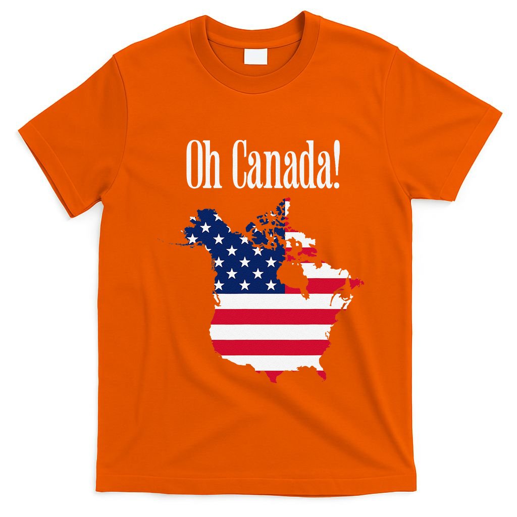 Funny Trump Oh Canada! Usa Canada Map 51st State T-Shirt