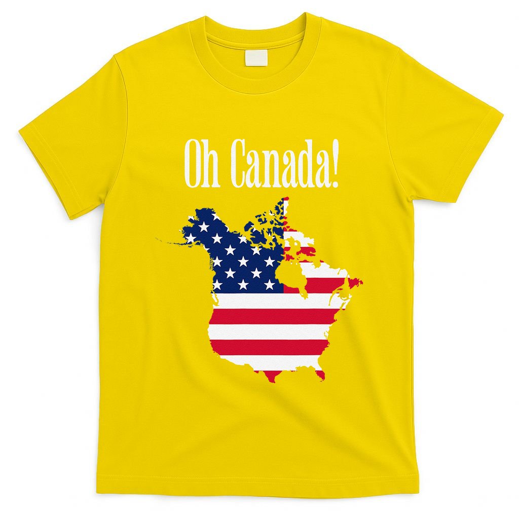 Funny Trump Oh Canada! Usa Canada Map 51st State T-Shirt