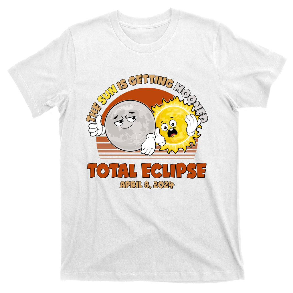 Funny Total Solar Eclipse The Sun Is Getting Mooned April 8 2024 T-Shirt